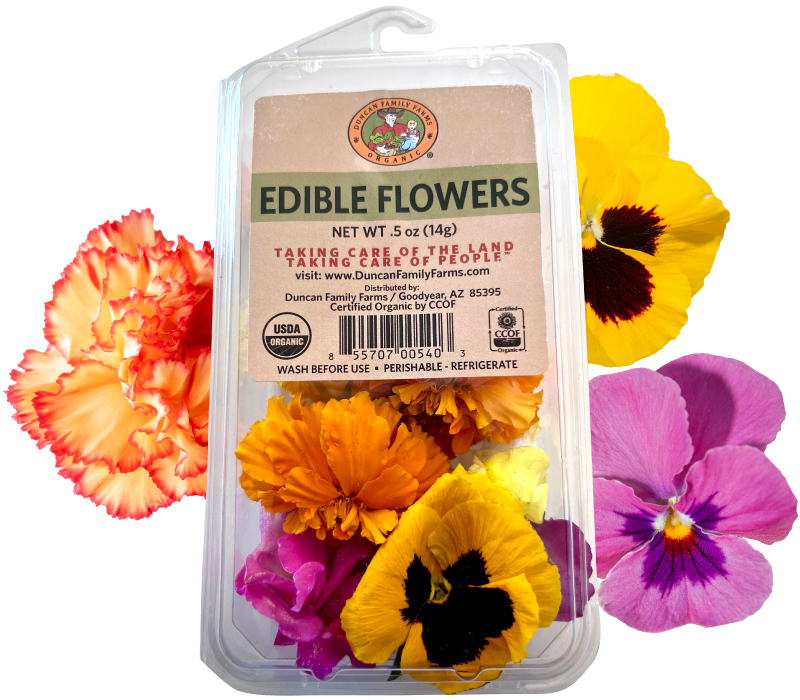 Edible flowers packaging