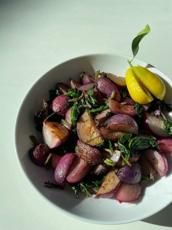 Sauteed Radishes (and their tops!)