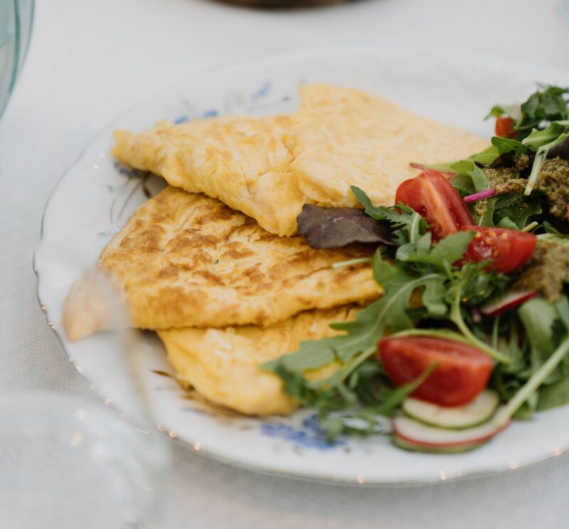 Microgreen and Goat Cheese Omelette